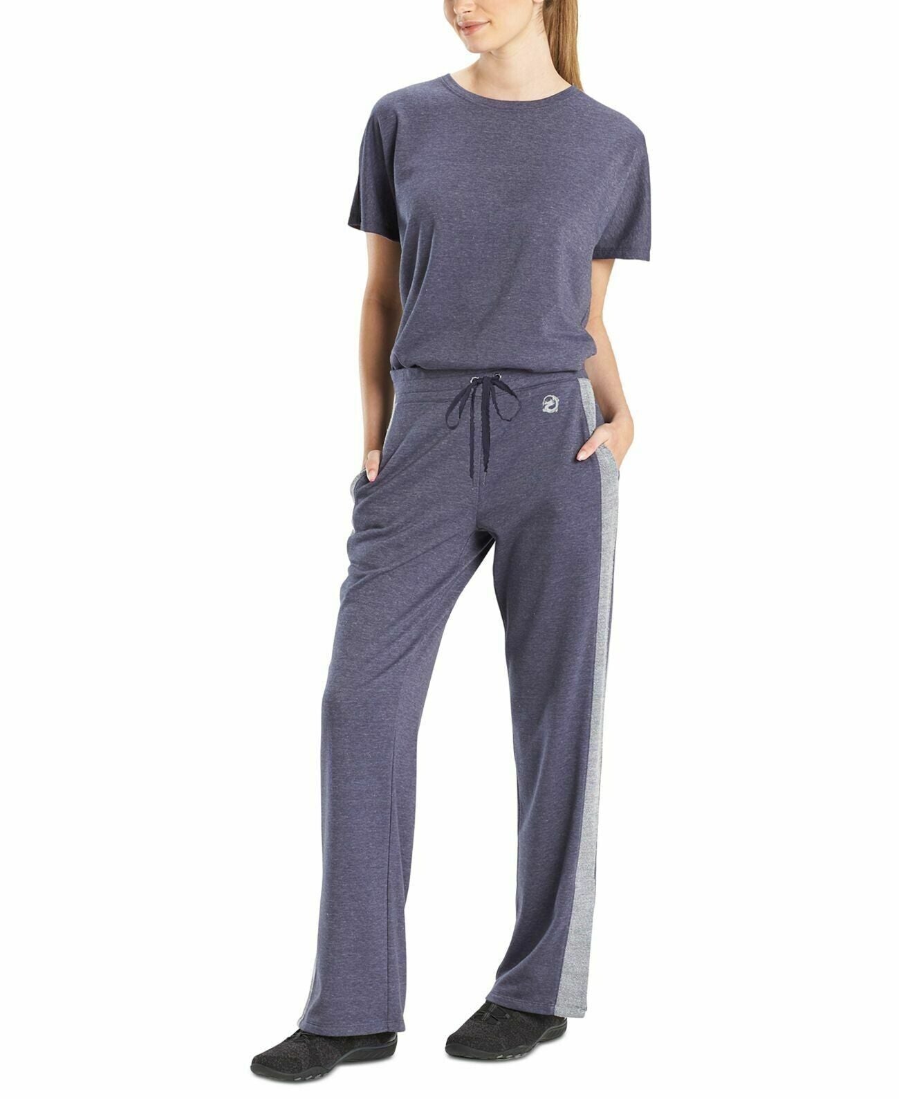 Josie Natori Women's Chi French Terry Pants Blue Size XL MSRP $68