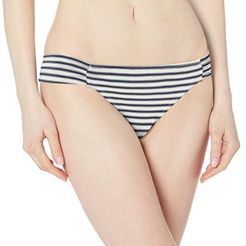 Carve Designs Womens Cardiff Bottom, Dash Stripe, Size XL Swimwear Black