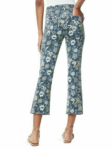 Joe's Jeans Callie Cropped Floral-Print Jeans women's blue Size 24 MSRP $188