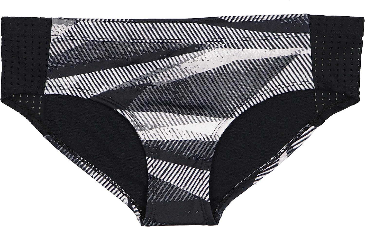 Nike Women's Line Up Printed Hipster Bikini Bottoms Size M Black White