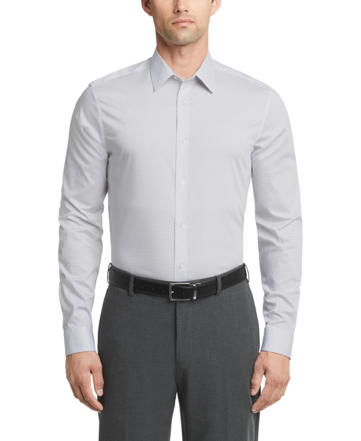 Calvin Klein Men Slim fit Dress Shirt Medium 15.5 in 32-33 Grey