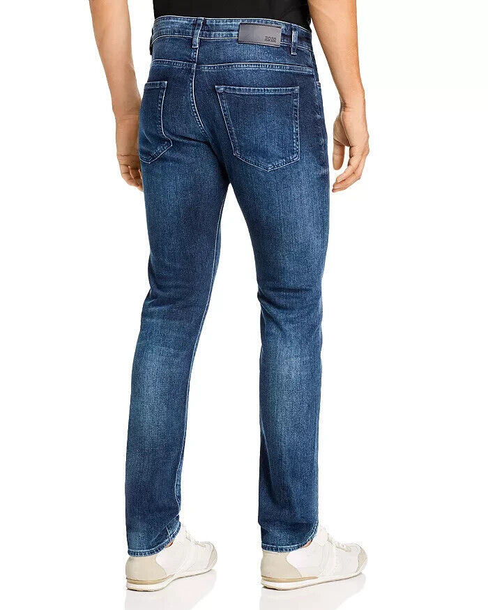 HUGO BOSS MEN'S Delaware3 Slim Fit Jeans Navy Blue Size 40x32 MSRP $178