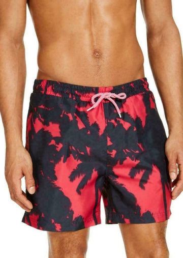 INC Mens Swimwear Large Trunks Quick-Dry Abstract Print Black Size L MSRP $50