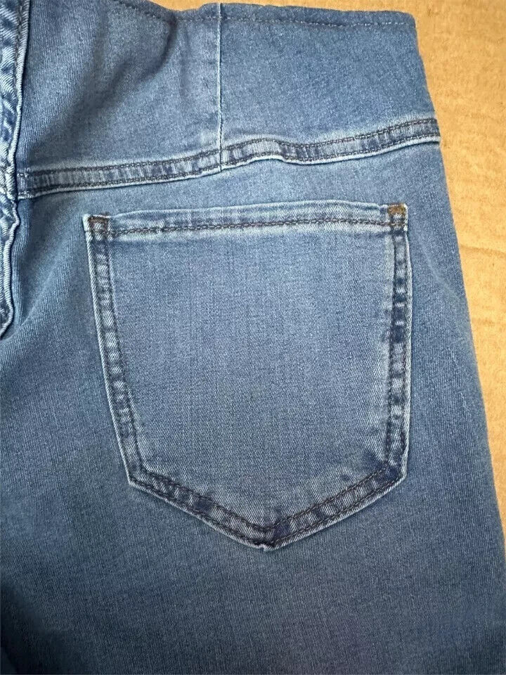Free People Penny Pull On Stretch Flare Jeans Echo Blue Size 24 MSRP $78