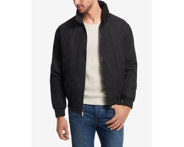 Weatherproof Men's Big & Tall Lightweight Full-Zip Bomber Jacket Black Size 2XLT