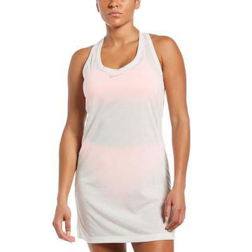 Nike Women's Confetti Cover Up Racerback Dress Swimsuit White Size S