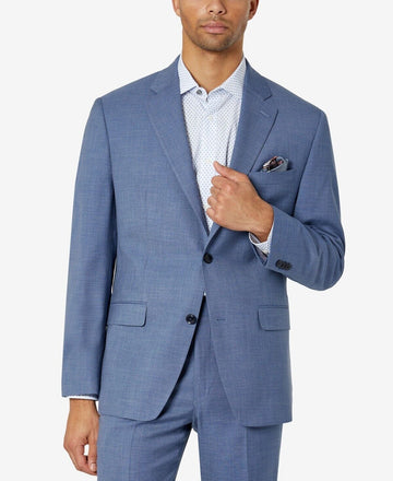 Sean John Mens Classic Fit Floral Suit Jacket Blue Size 38S MSRP $360