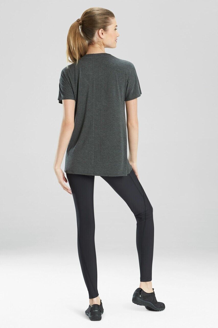 Josie Natori Women's Elements Dolman V-Neck Top Gray Size XL MSRP $48