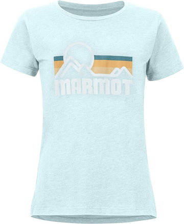 Marmot Women's Coastal Tee SS Corydalis Blue Heather Size XS