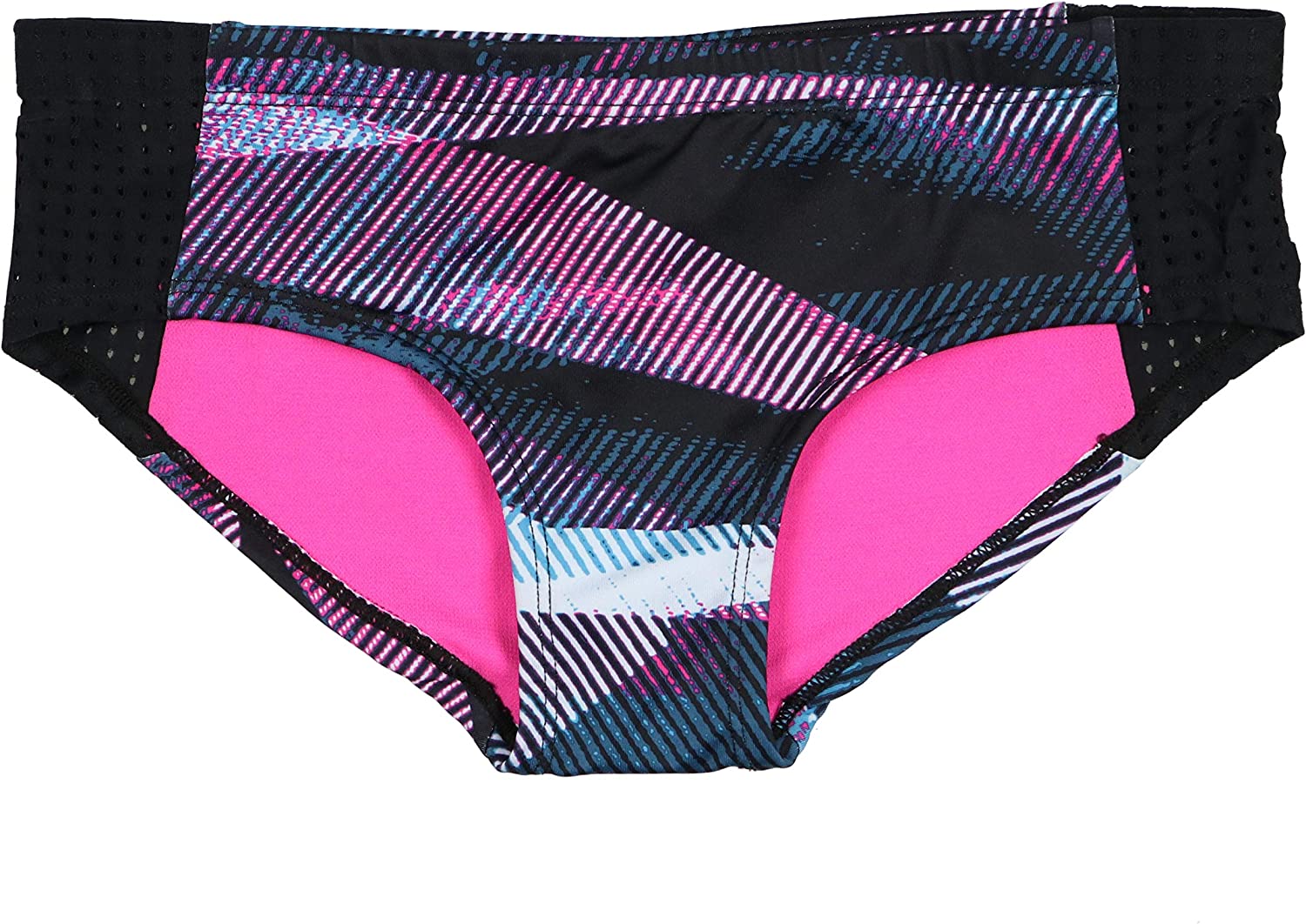 Nike Line Up Printed Hipster Bikini Bottoms Fuchsia Black Size L