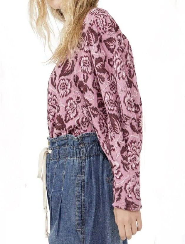 Free People Women's No Ordinary Top Smoked Pink Combo Size M