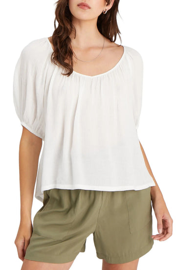 Sanctuary Women's The House Tie-Back Top Blouse White Size XXL MSRP $89