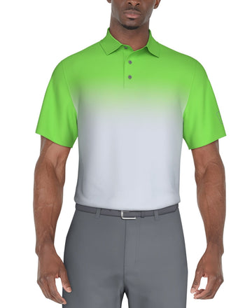 Pga Tour Mens Regular fit Short Sleeve Golf Polo Shirt Large Green Stretch