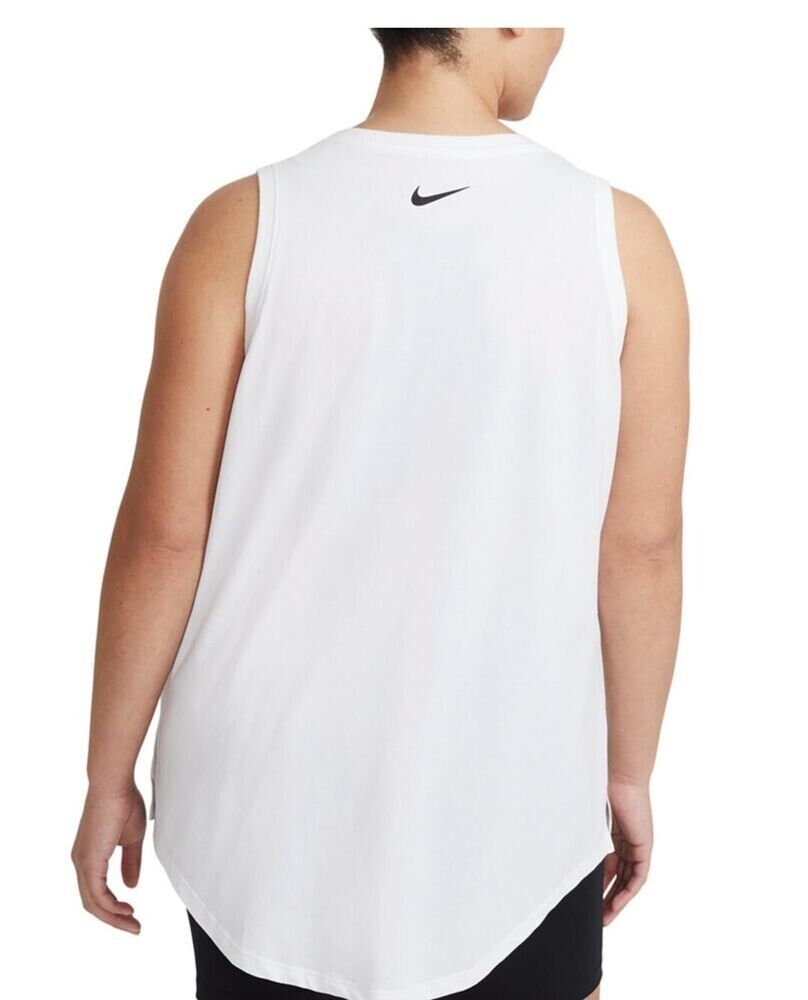 Nike Women's Dri-FIT Plus Swoosh Stars Training Tank Top White Size 2X MSRP $30