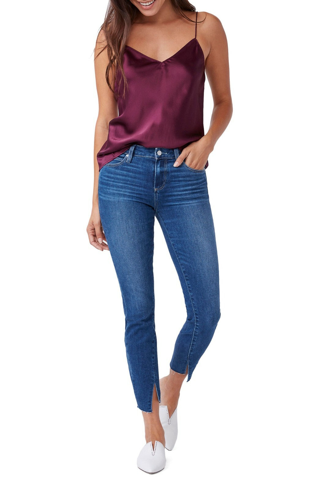 PAIGE DENIM Verdugo Mid Rise Twist Inseam Ankle Skinny Jeans Size 30