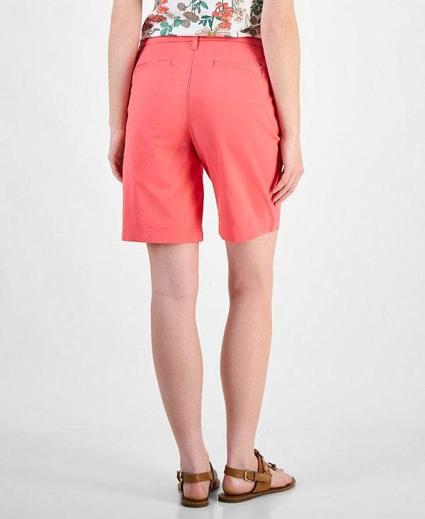 Tommy Hilfiger Women's TH Flex 9 Inch Hollywood Bermuda Shorts, SIZE 14, PINK$54