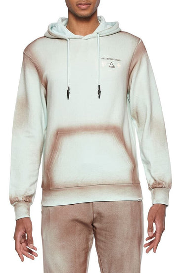 ELEVENPARIS Spray Paint Cotton Hoodie Green Brown Size L MSRP $148