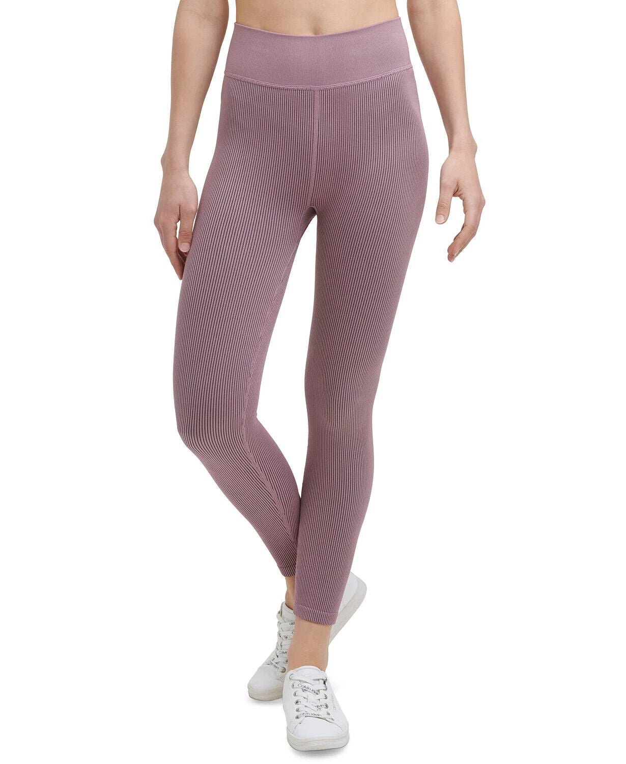 Calvin Klein womens 7/8 Length Leggings $69 Size M Purple MSRP $60