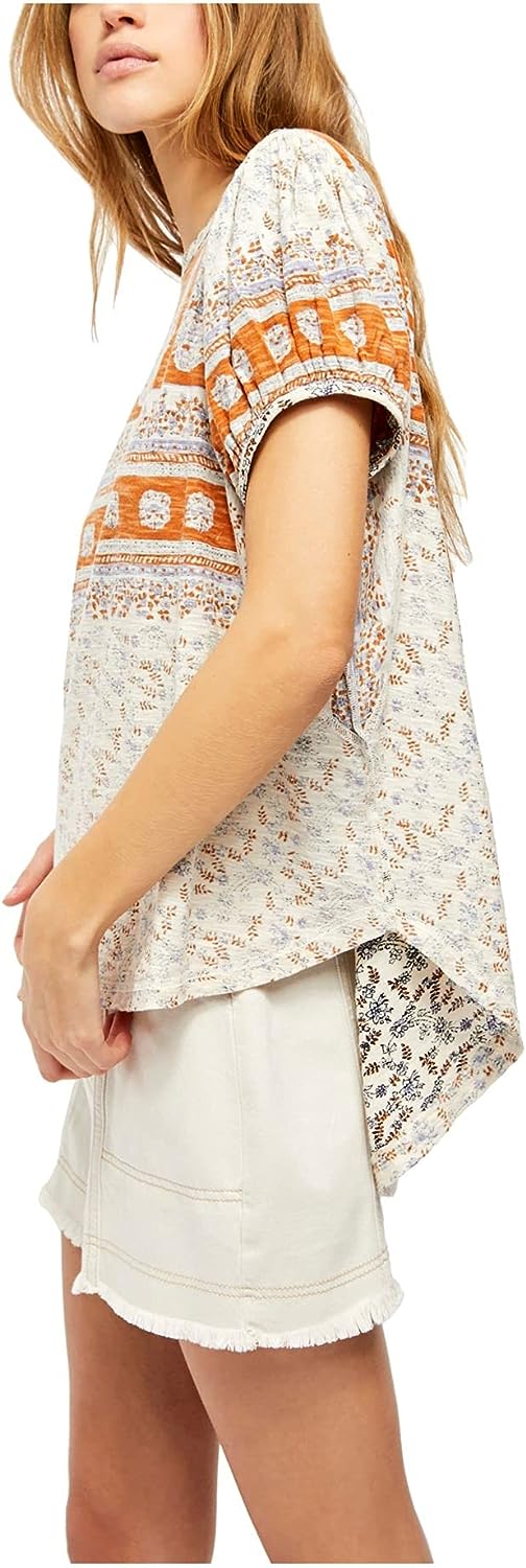 Free People Paisley Top Ivory Combo Size XS