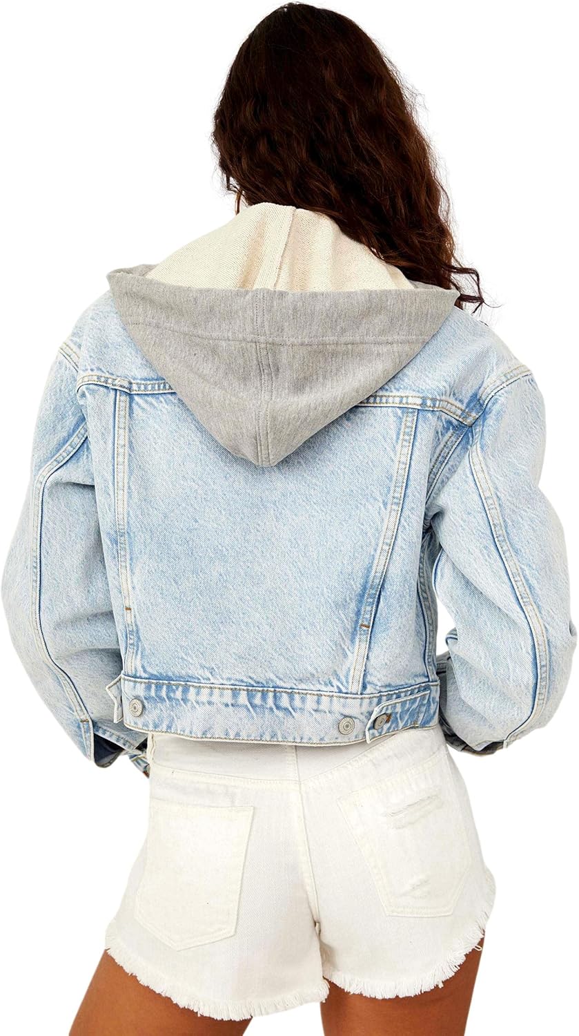 Free People Brando Denim Jacket Malta Wash Size M Blue (Women's 8-10)