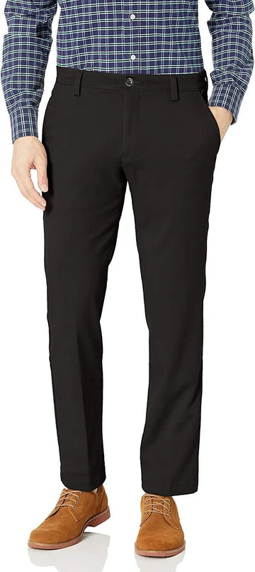 Dockers Men's Straight Fit Easy Khaki Pants D2 Black 38W X 32L MSRP $50