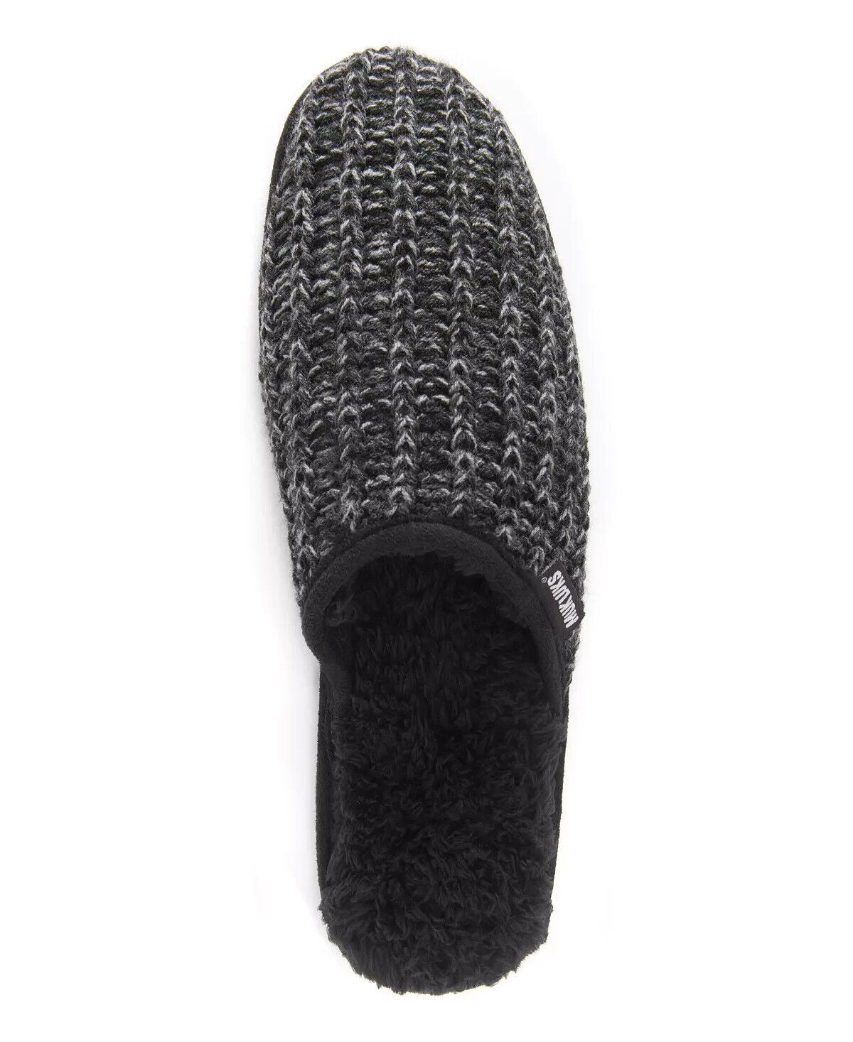 MUK LUKS Men's Gavin Scuff Slippers Size L Black Gray