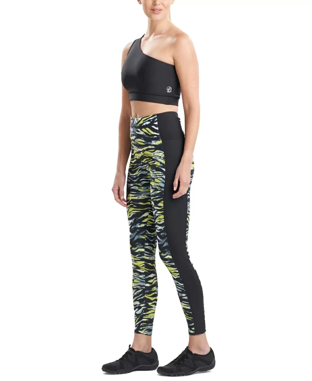 Josie Natori Womens Solstice Full Leggings Size XS Black Green $68