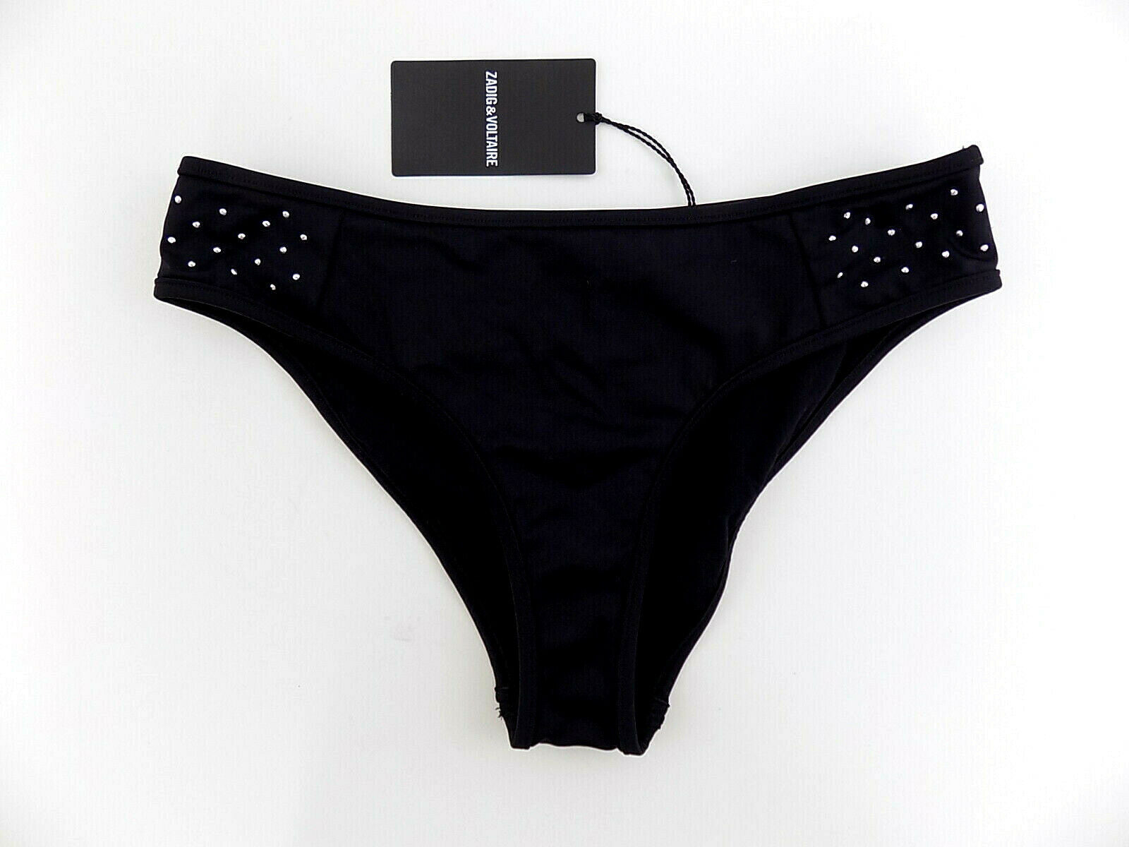 ZADIG & VOLTAIRE Studded Side Bikini Bottom Womens Black Size US 8