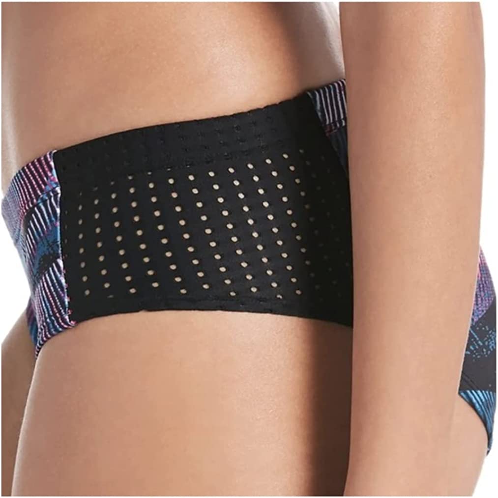 Nike Women's Line Up Printed Hipster Bikini Bottoms Size S Fuschia Pink Blue