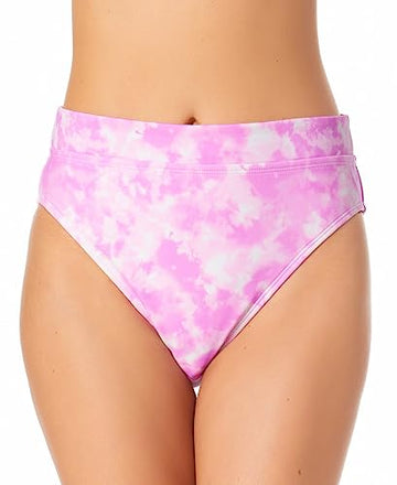 California Waves Juniors Pink Printed High-Waist Bikini Bottoms Size XL