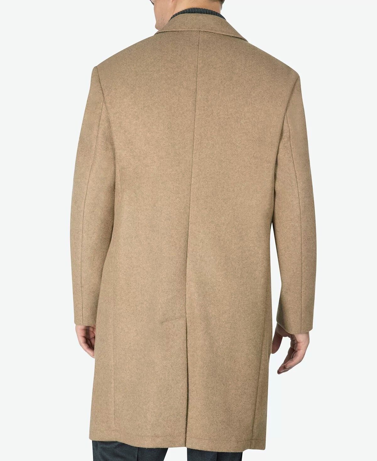 CALVIN KLEIN Men's Marcel Slim-Fit Overcoat Brown Size 42R MSRP $495