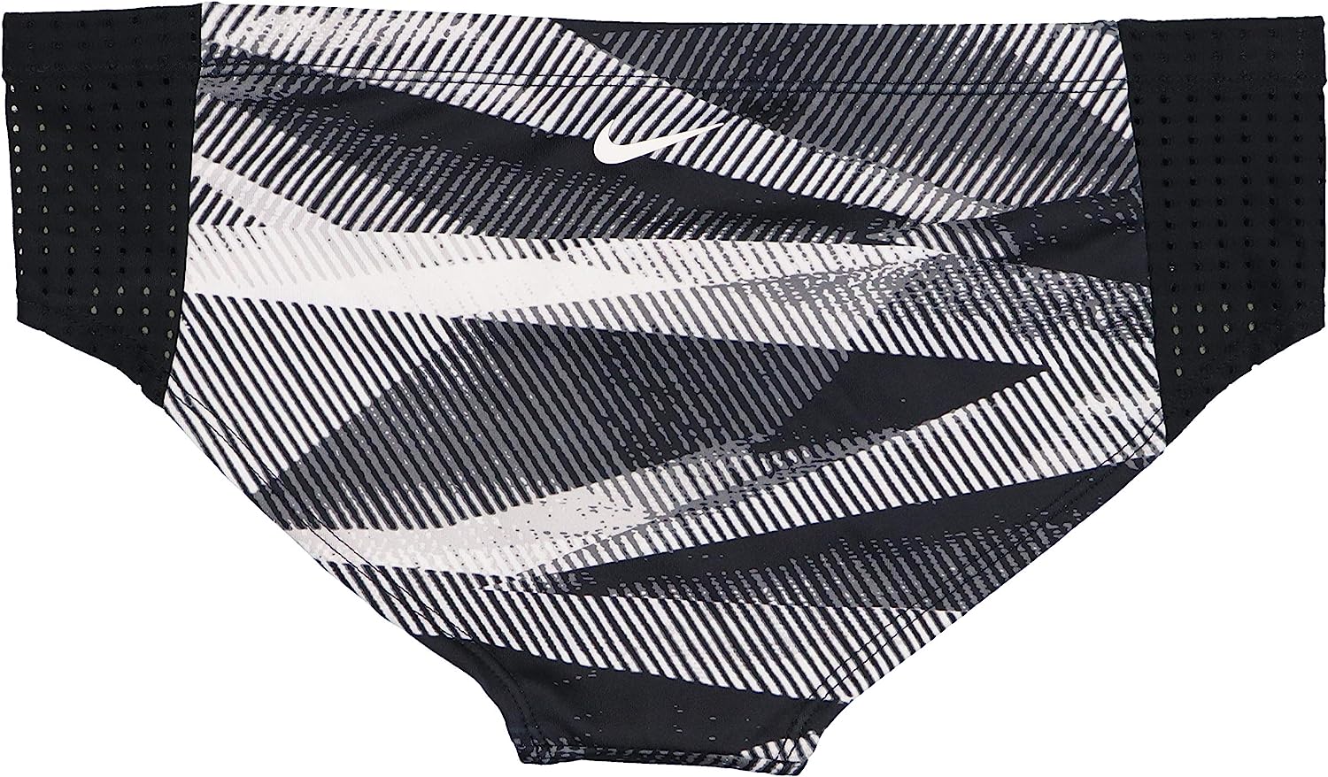 Nike Women's Line Up Printed Hipster Bikini Bottoms Size M Black White