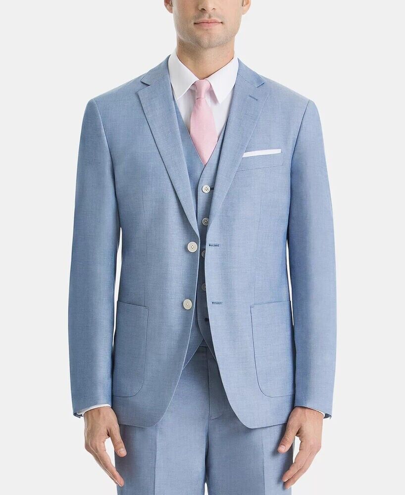 Ralph Lauren Mens Light Blue Cotton Blazer Jacket 36R MSRP $142
