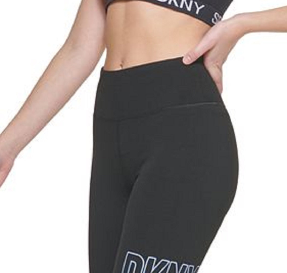 DKNY Women's High Waist Bike Shorts Black Size S