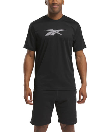 Reebok Mens Regular fit Short Sleeve Graphic T-Shirt Shirt Small Black Solid