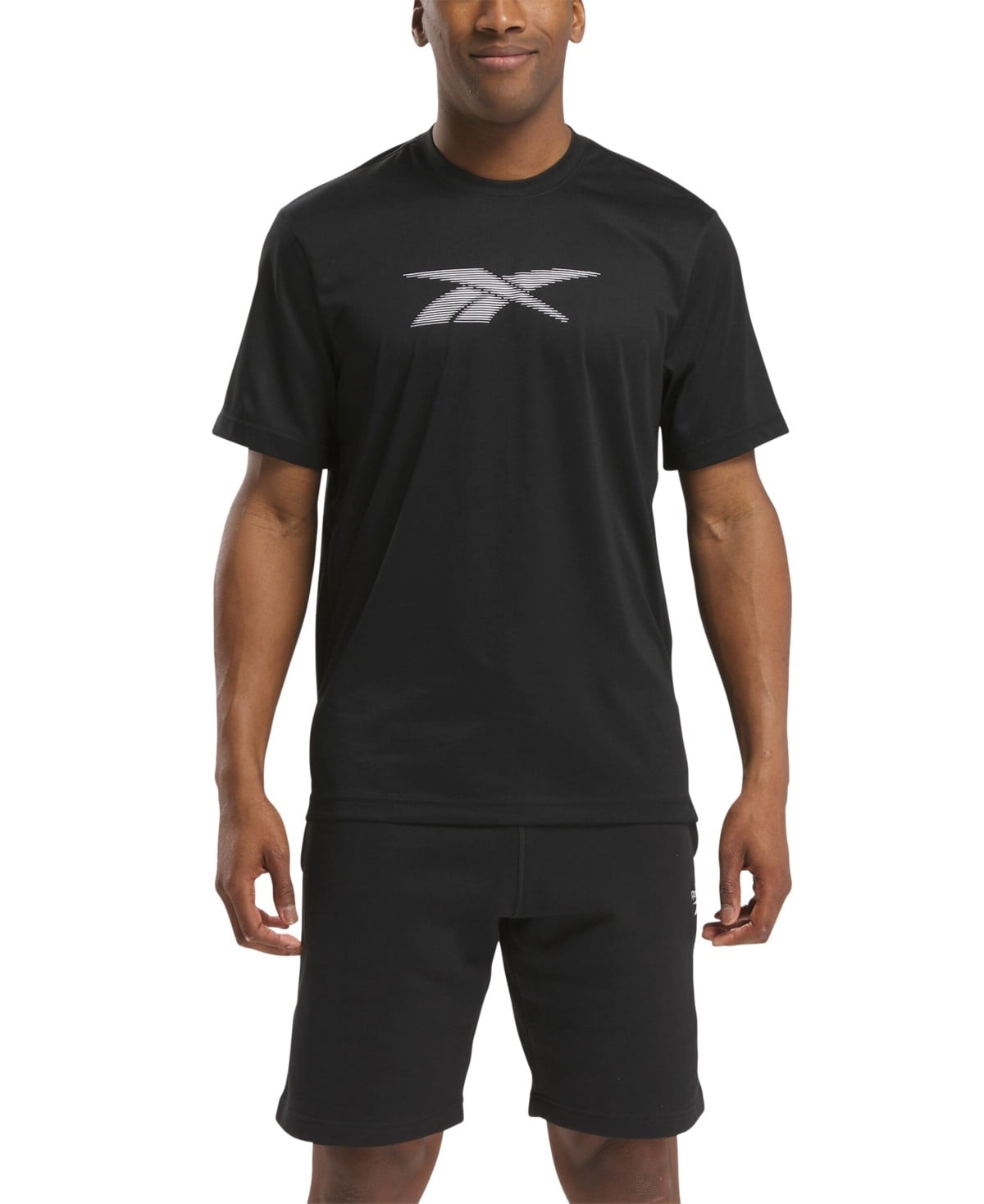 Reebok Men Regular fit Short Sleeve T-Shirt Shirt XXL Black Solid
