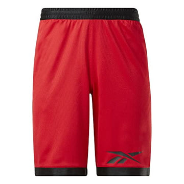 REEBOK Mens Regular fit Casual Mesh Basketball Shorts Small Red Solid