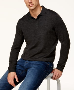 Mens Club Room Sweater Knit Ebony Heather Size 2XL