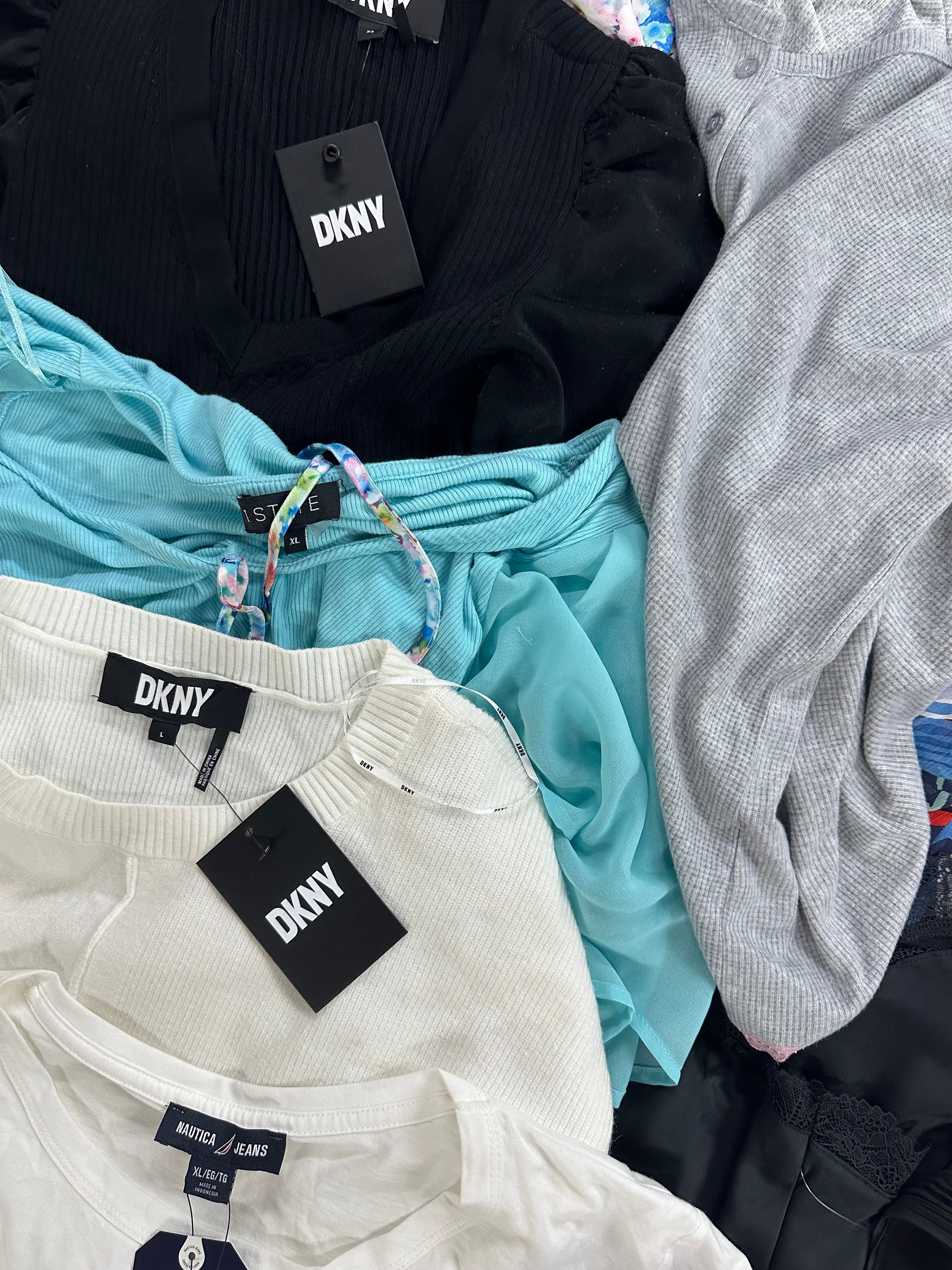 Women's Clothing Tops and Others Wholesale Lot, LAUREN RALPH LAUREN, NAUTICA, CALVIN KLEIN, JONES NEW YORK, ROUDELAIN and more, 17 items, Shelf Pulls, MSRP $1,023