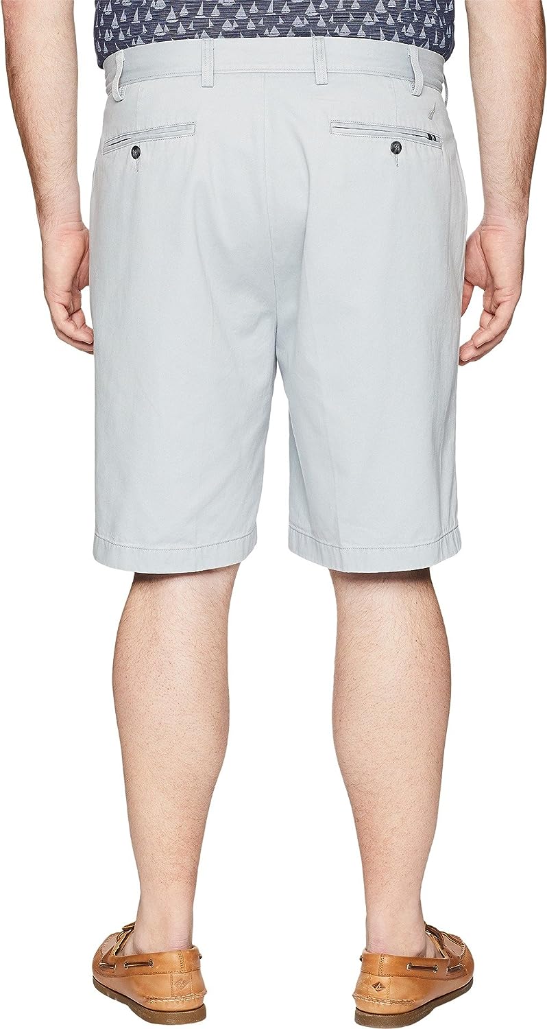 Nautica Men's Big and Tall Cotton Twill Chino Short Quarry Gray, Size 48W