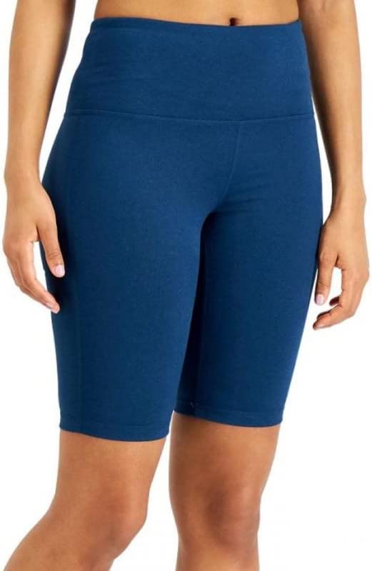 Ideology Women's Sweat Set Biker Shorts (Moonlit Ocean, Blue Size S, Small)