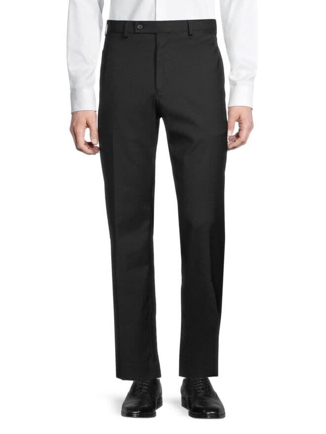 LAUREN RALPH LAUREN Stretch Classic-Fit Pants Black Size 34x32 MSRP $95