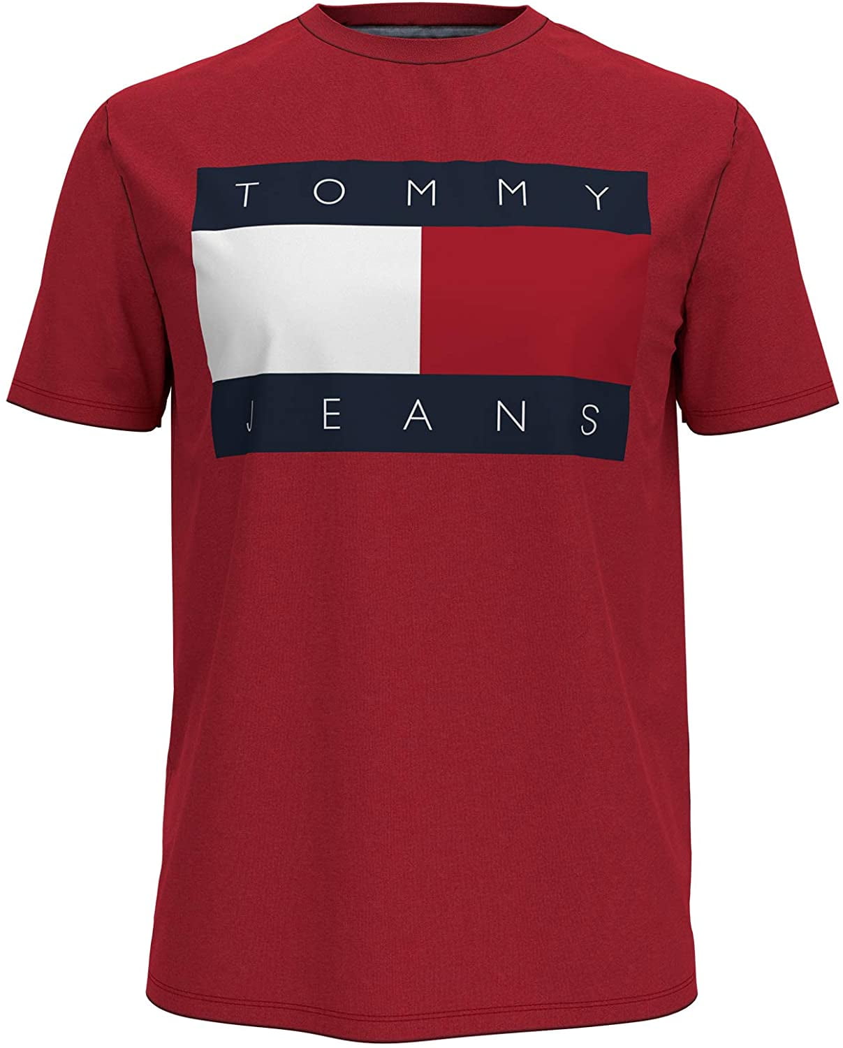 Tommy Hilfiger Mens Tommy Jeans Short Sleeve Logo T Shirt Size XXL Blush Red