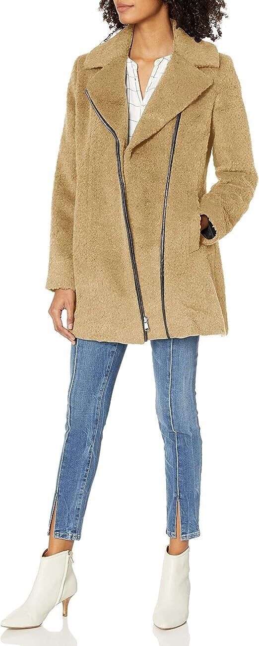 Andrew Marc Women's Shannon Wool Jacket, Camel Beige Size 10 MSRP $595
