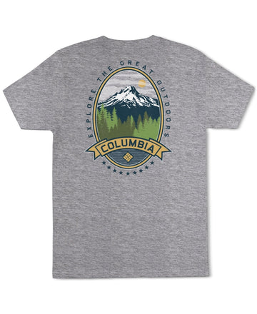 Columbia Mens Regular fit Short Sleeve T-Shirt Shirt Medium Grey Solid