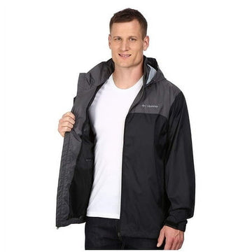 Columbia Mens Regular fit Raincoat Coat 2XLT Grey Black