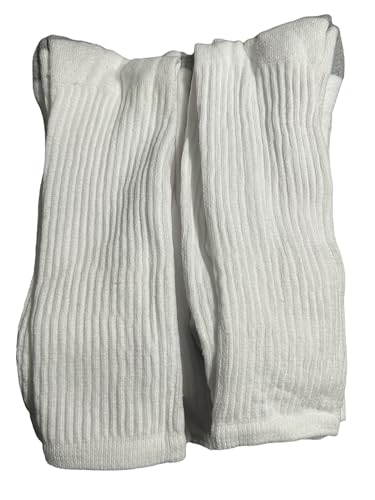Club Room Men Crew Socks 12 Pair Shoe Size 7-12/Socks Size 10-13 White Cushioned
