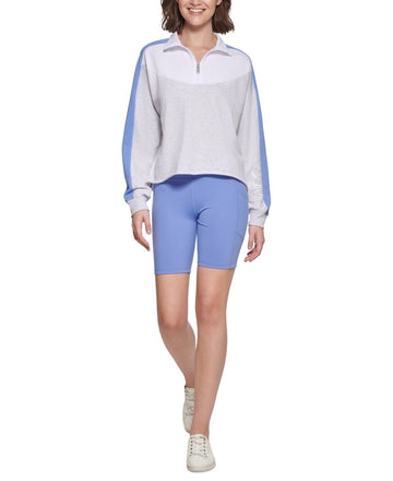 CALVIN KLEIN PERFORMANCE Women's High Waisted Bike Shorts Blue Size XS MSRP $50