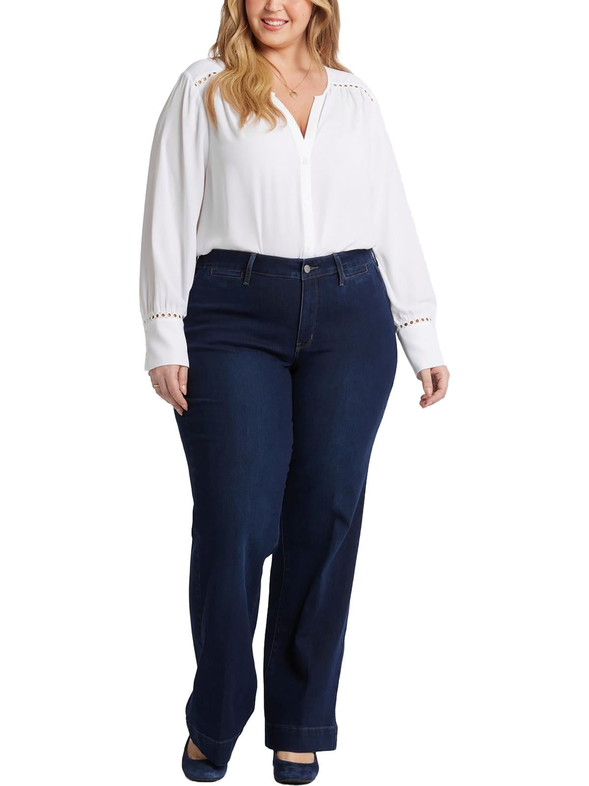 NYDJ Womens Plus Teresa Trouser Pocket Denim Bootcut Jeans Size 18W