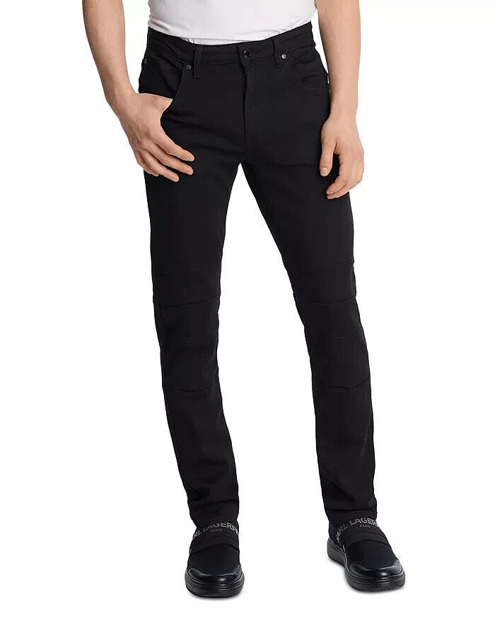 KARL LAGERFELD Men's PARIS Moto Pants Black Size 36 MSRP $149